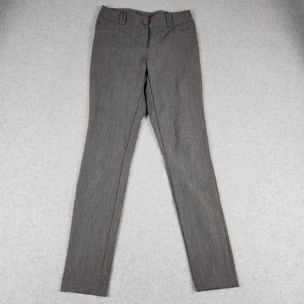 NANA USA Skinny Leg Pants Womens Small Gray Flat Front Formal Office Career